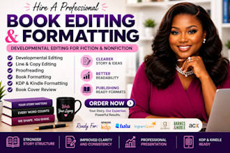 book editing and formatting, developmental book editor for fiction, nonfiction