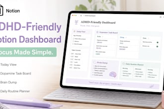 build an adhd friendly notion dashboard to improve focus and routine