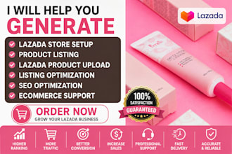 handle lazada product upload  listing optimization and ecommerce support