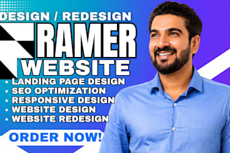 design framer website develop framer website fix framer website design animation