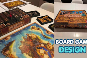 design custom board  game with unique gameplay mechanics