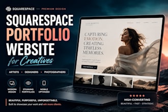 build squarespace portfolio website for artists, designers and photographers