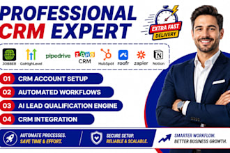 jobber gohighlevel pipedrive zoho crm setup hubspot workflow roofr zapier notion
