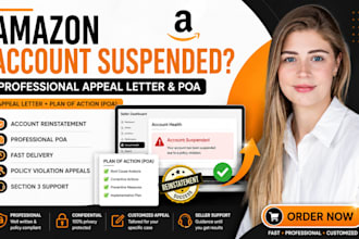 write amazon suspension appeal letter and plan of action for reinstatement
