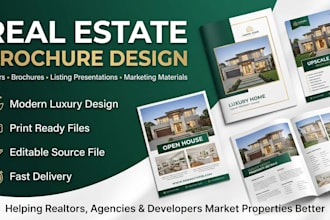 design real estate brochure, flyer, and property marketing material