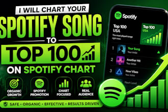 chart your spotify song to top 100 on spotify chart
