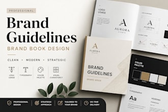 create professional brand guidelines and brand book