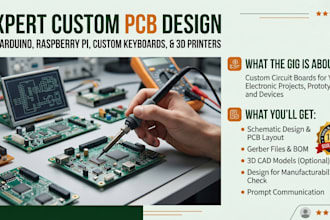 design arduino raspberry pi keyboard and 3d printer custom pcb boards