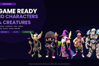 create game ready 3d character lowpoly to realistic