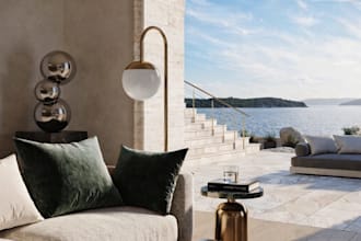 create interior and exterior designs,realistic 3d render