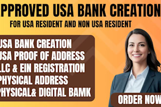 usa bank creation for any country, get USA physical address and proof of address