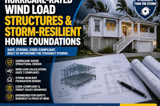 design hurricane rated wind load structures and storm resilient home foundations