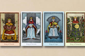 design tarot card oracle deck zodiac card spiritual card illustration without ai
