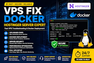 fix your vps server on hostinger with docker deployment, cloud vps with docker