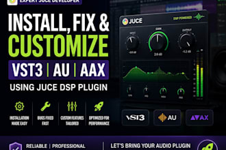 develop install fix custom vst3 audio plugin au aax using juce dsp vst plugin