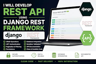 develop rest API using django rest framework