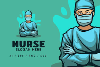 do modern high quality creative nurse logo design