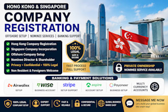 register company in hong kong, singapore with nominee and airwallex