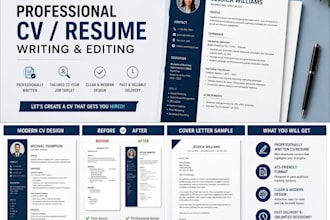 write or professionally edit your CV and resume