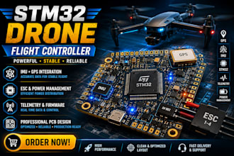 do stm32 drone flight controller with imu gps esc power management and telemetry