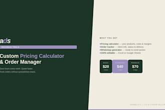 create a custom pricing calculator or order manager for your small business