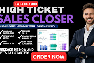 high ticket sales closer b2b appointment setter online salesperson