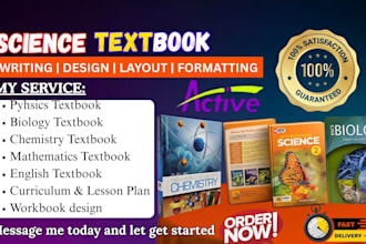 write and design science textbook, biology, chemistry, study guide and workbook