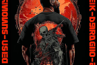 draw custom graphic t shirt artwork for clothing brand