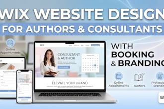 create wix website for author or consultant with booking and branding