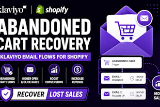 setup klaviyo abandoned cart recovery email flows and email marketing automation