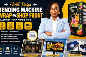 custom vending machine design, vending machine wrap, vending machine, shop front