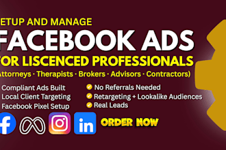 setup meta facebook ads for licensed professionals