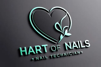 design nail technician business brand logo