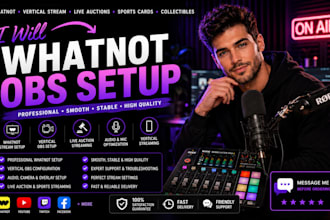 setup whatnot vertical obs stream for live auctions
