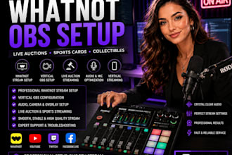 setup whatnot vertical obs stream for live auctions
