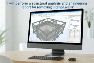 perform a structural analysis and engineering report for removing interior walls