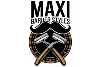 design outstanding barber salon logo