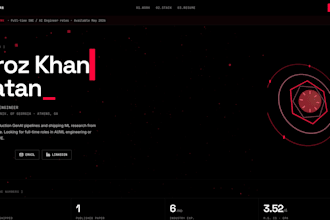 build a modern 3d animated portfolio website