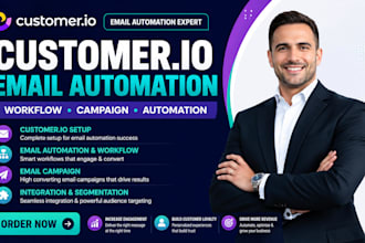 setup customer io email automation customer io workflow customer io campaign