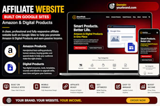 design amazon affiliate and digital product website