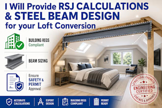 provide rsj calculations and steel beam design for your loft conversion