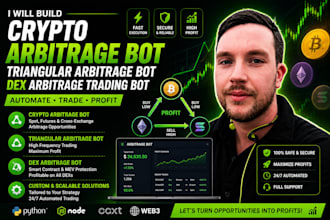 build crypto arbitrage bot, triangular arbitrage bot, dex arbitrage trading bot