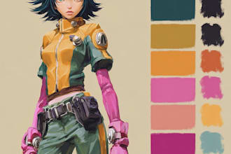 draw anime character design sheet