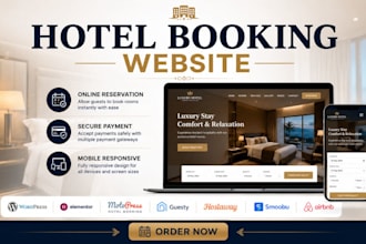 build hotel airbnb hotelrunner guesty smoobu hostaway booking wordpress website
