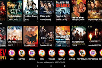 build iptv app, ott app, vod app, samsung smart TV app with cms integration