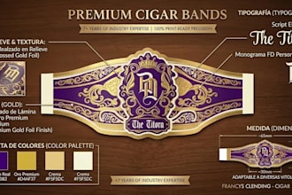 design premium cigar logo cigar label cigar band cigar box and cigar ring