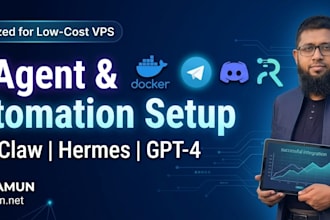 setup openclaw or hermes ai agent on vps with chatbot and automation