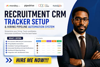 setup and build recruitment crm tracker and automate your hiring pipeline system
