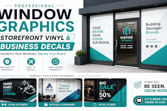 do professional window graphics, storefront vinyl and  business decals