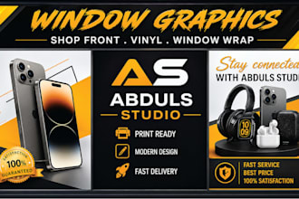 do professional window graphics, storefront vinyl and  business decals